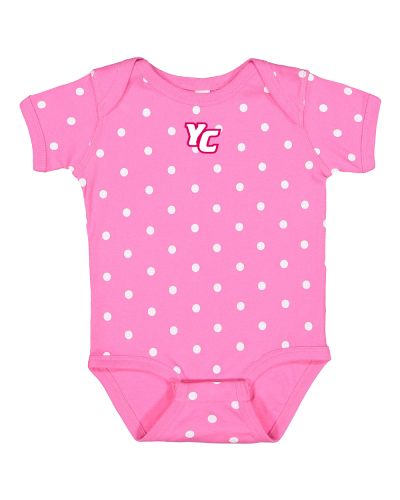 RABBIT SKINS INFANT CREEPER POLKA DOT