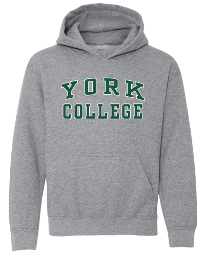 GILDAN YOUTH HOOD WITH YORK OVER COLLEGE