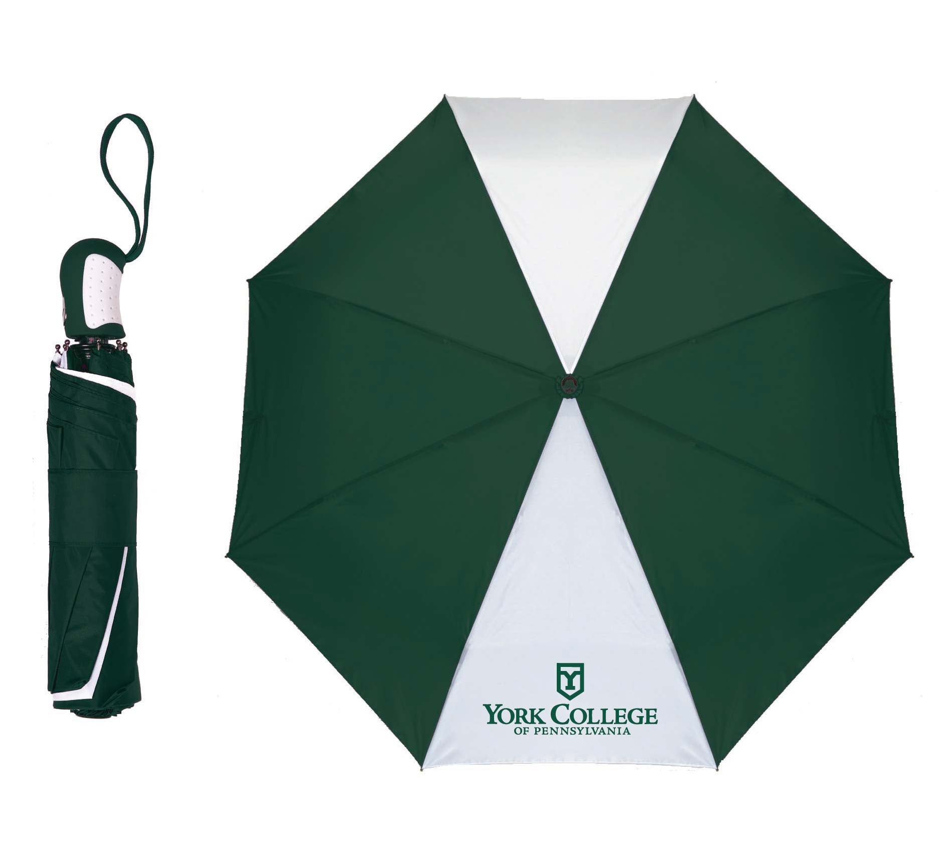 Umbrella: Deluxe Auto Open - Green/White