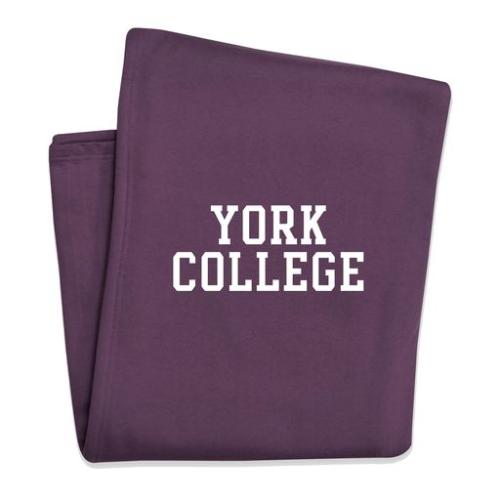 Blanket: Pro-Weave Sweatshirt - York College - 54" x 84"
