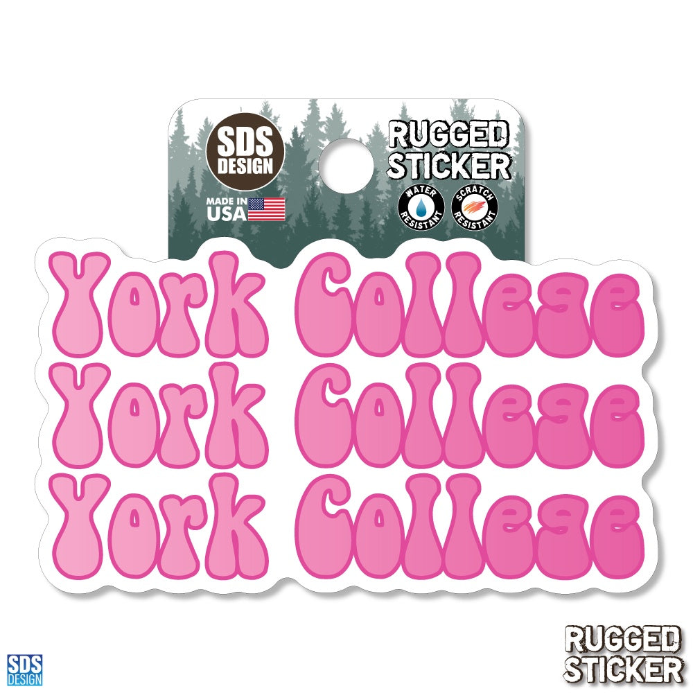 Sticker: Rugged Pink Bubble Text - 3.5"