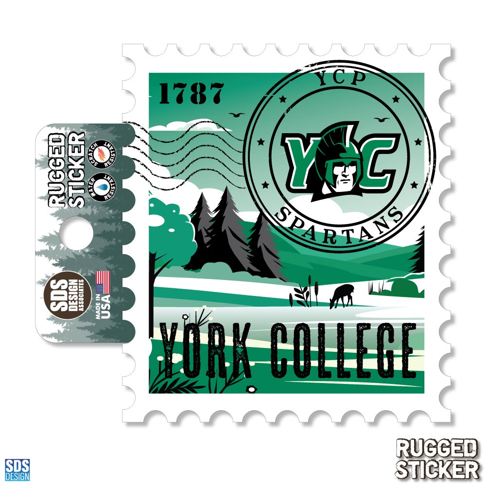 Sticker: Rugged Postage Stamp