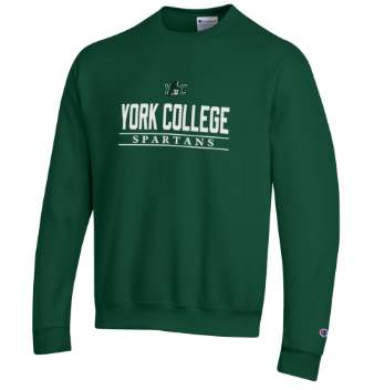 CHAMPION YORK COLLEGE APPLIQUE POWERBLEND CREW