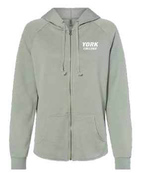 YORK COLLEGE CALIFORNIA WAVE WASH WOMEN'S FULL ZIP