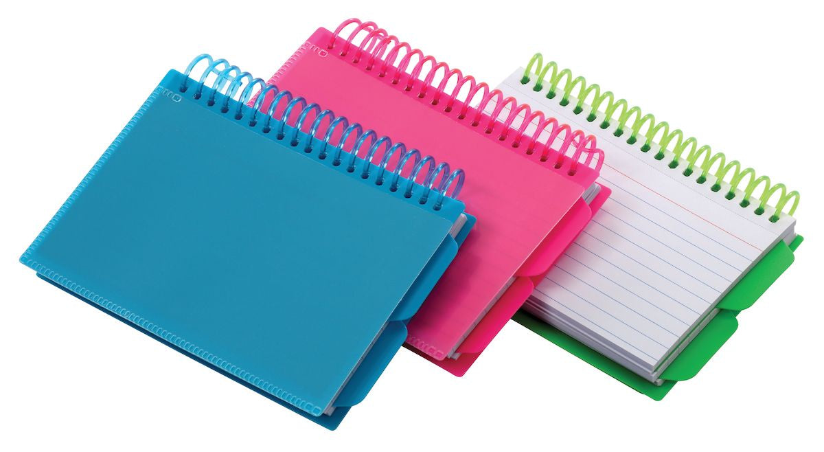 Index Card: Spiral w/Poly Covers - 3x5 - 50 Pack