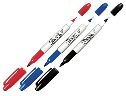 Marker: Sharpie - Twin Tip Carded - Black