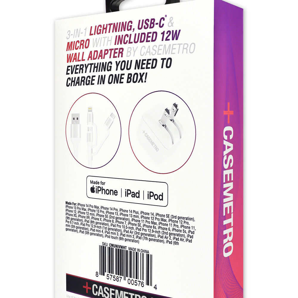 10′ Lightning Charging Set – includes Wall Adapter