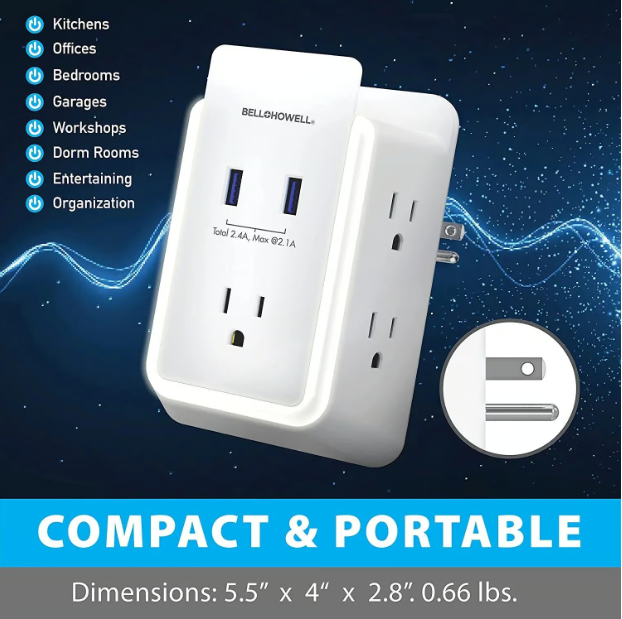 Bell + Howell Wall Power with Surge Protection