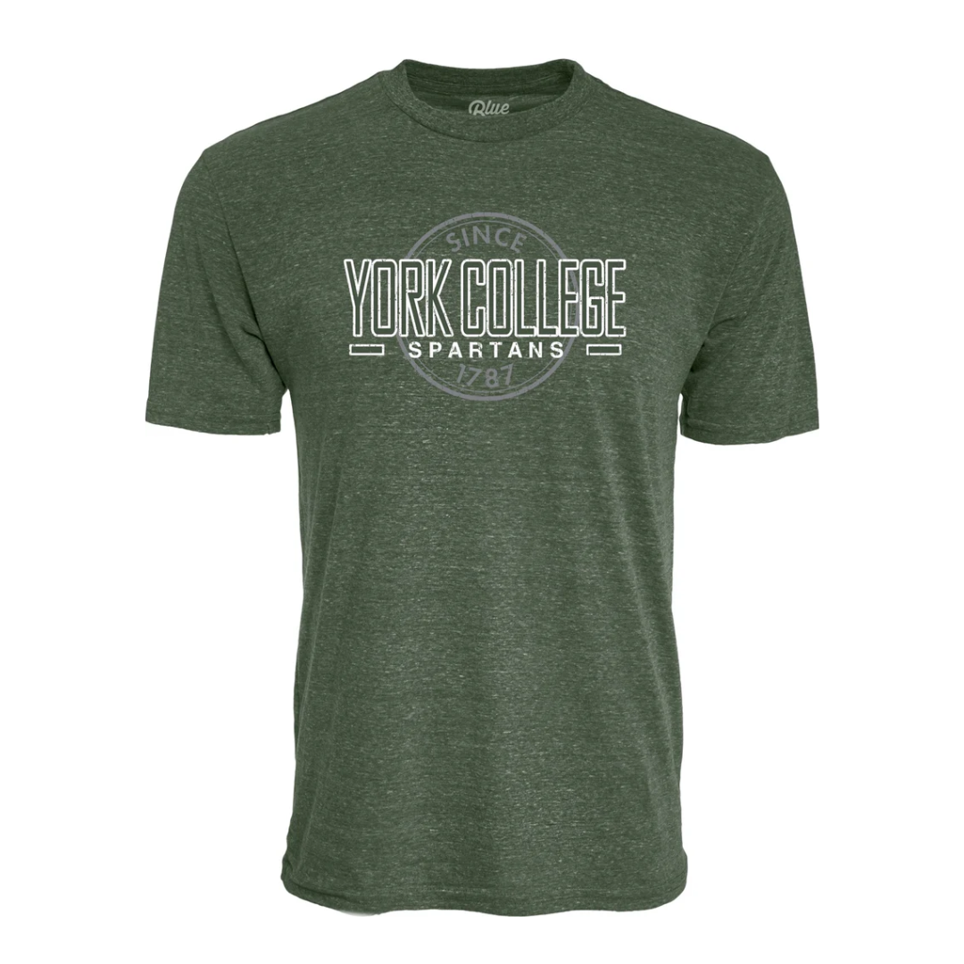 BLUE 84 YORK COLLEGE TRI-BLEND S/S T-SHIRT