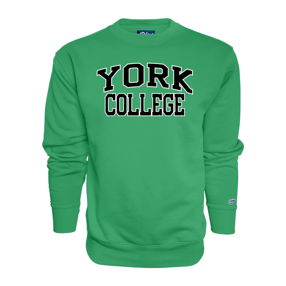 BLUE 84 CREW SWEATSHIRT WITH YORK ARCHED OVER COLLEGE