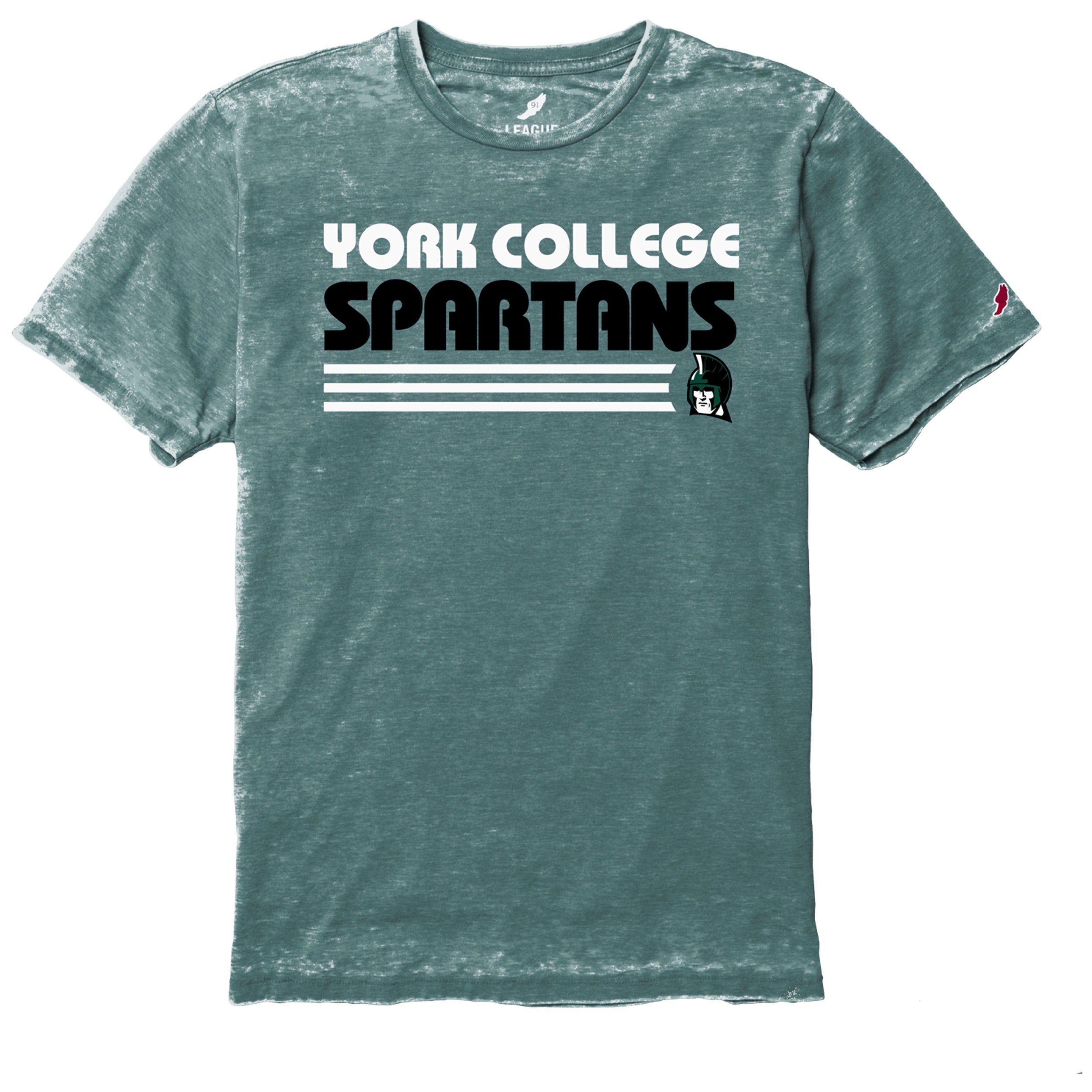 LEAGUE 3D YORK COLLEGE BURNOUT SHORT SLEEVE T-SHIRT - PRO