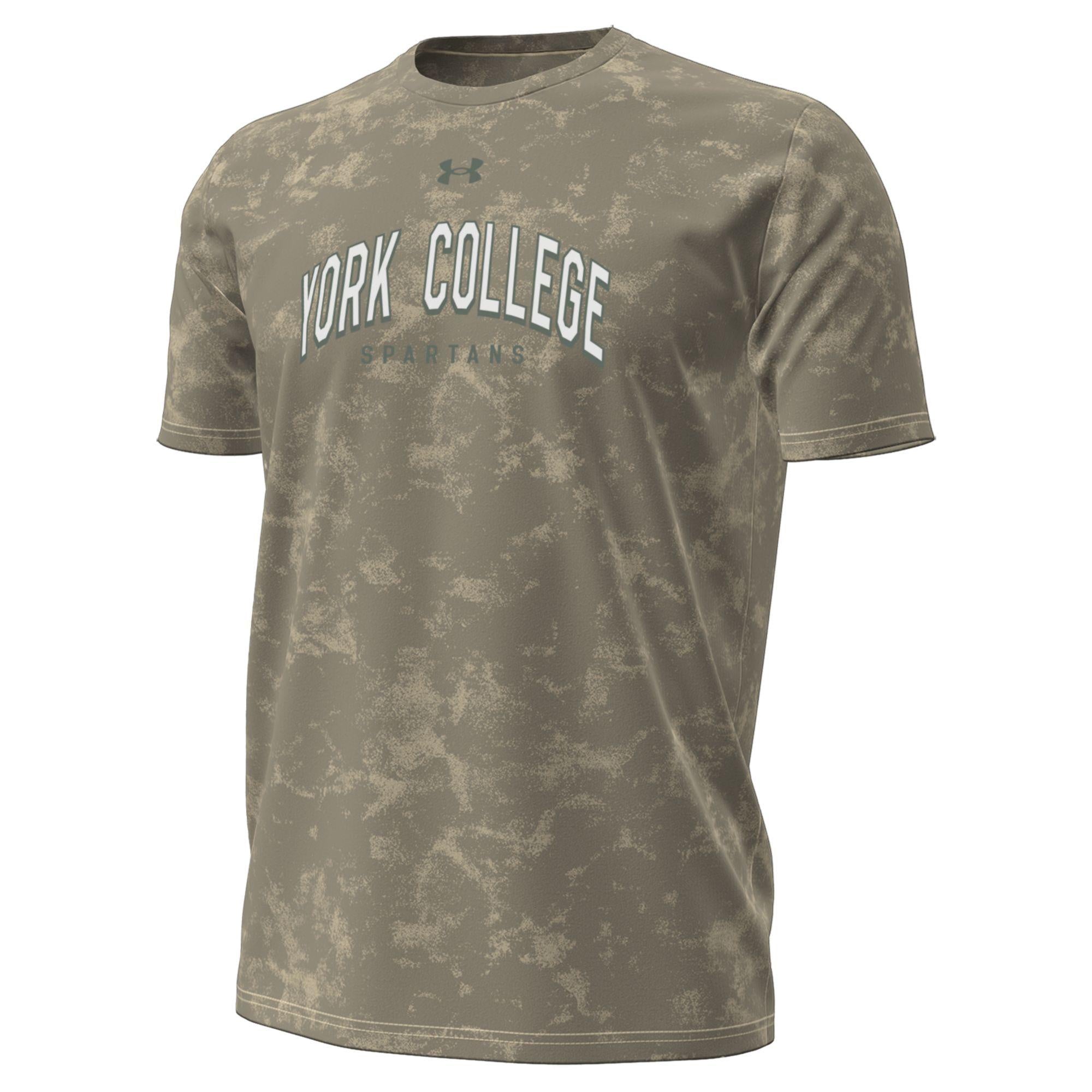UNDER ARMOUR YORK COLLEGE PERFORMANCE WASHED SHORT SLEEVE T-SHIRT