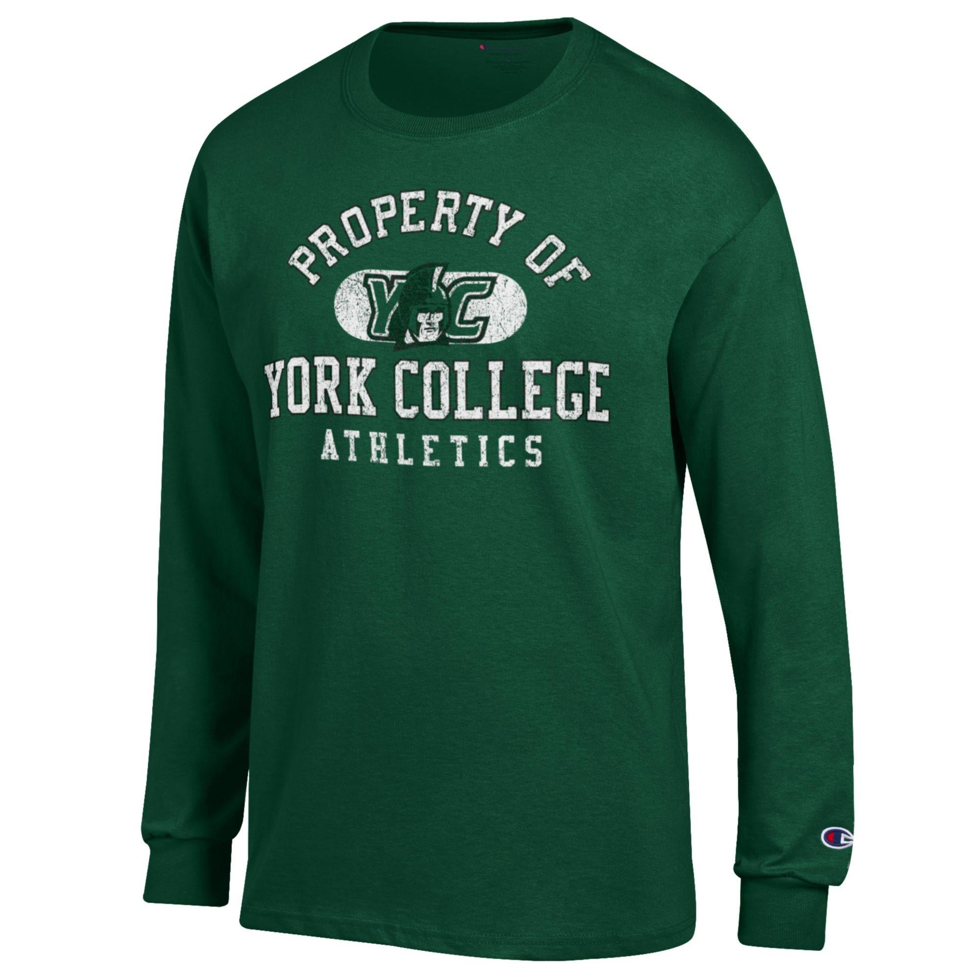 CHAMPION ATHLETICS YORK COLLEGE LONG SLEEVE T-SHIRT