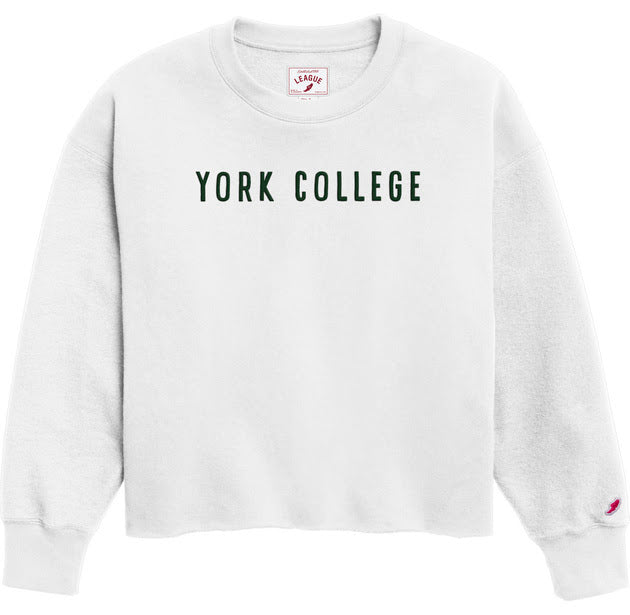 LEAGUE YORK COLLEGE REVERSE FLEECE OVERSIZED MIDI SWEATSHIRT