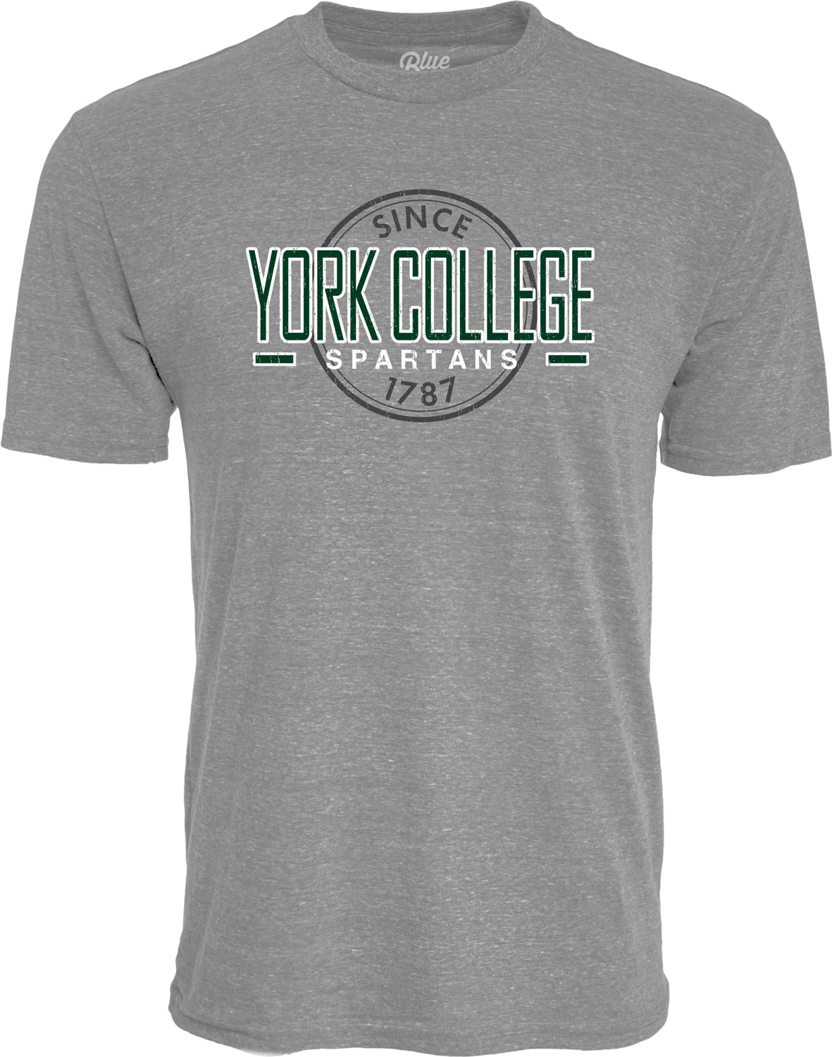 BLUE 84 YORK COLLEGE TRI-BLEND S/S T-SHIRT