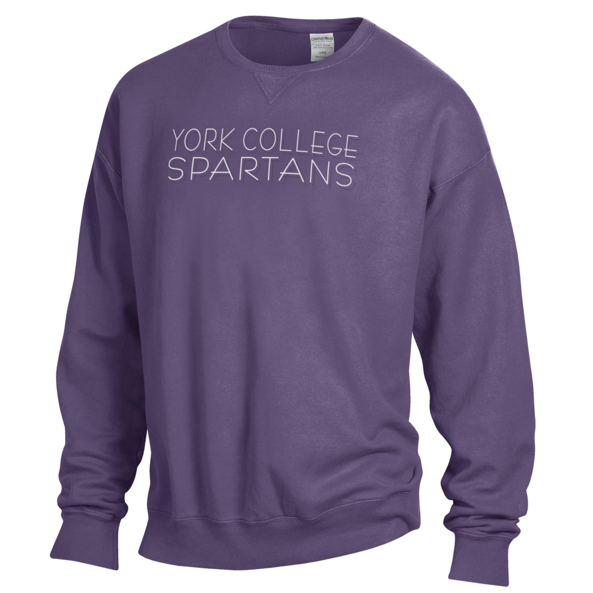COMFORT WASH PUFF PRINT FLEECE CREW