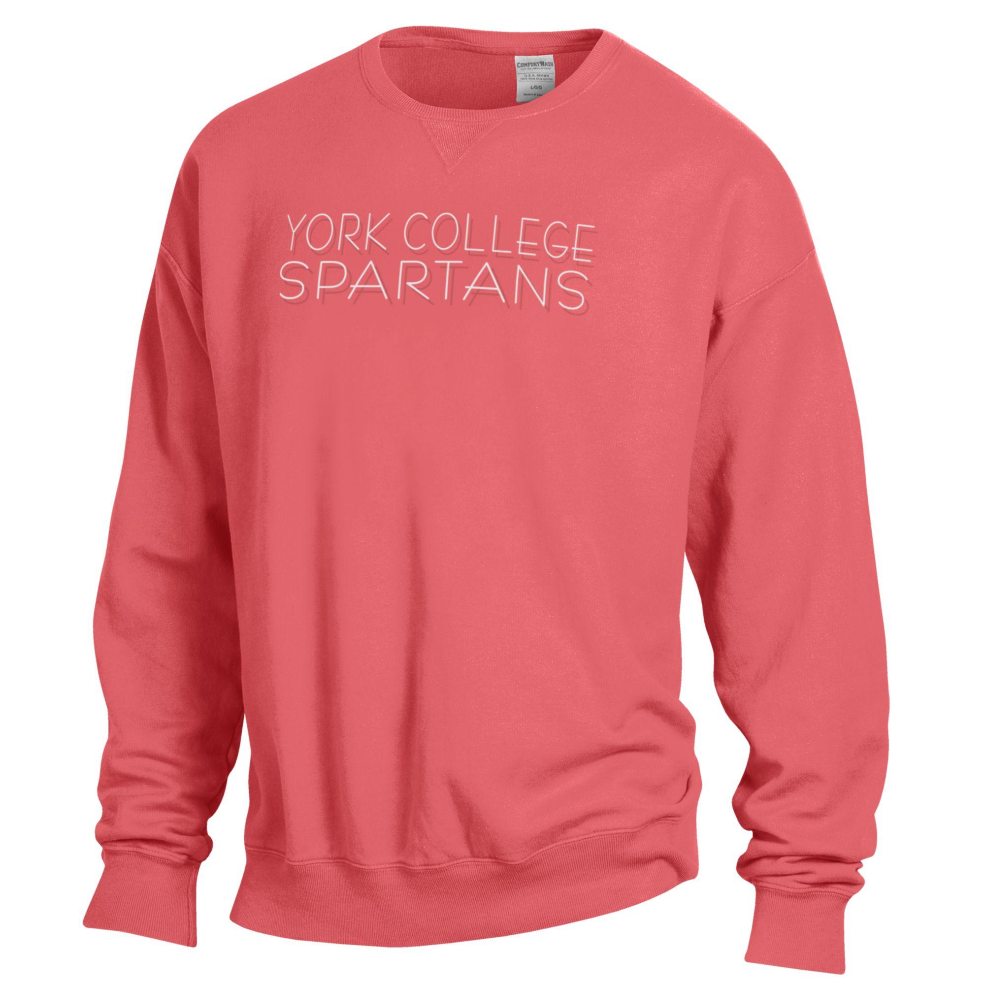 COMFORT WASH PUFF PRINT FLEECE CREW