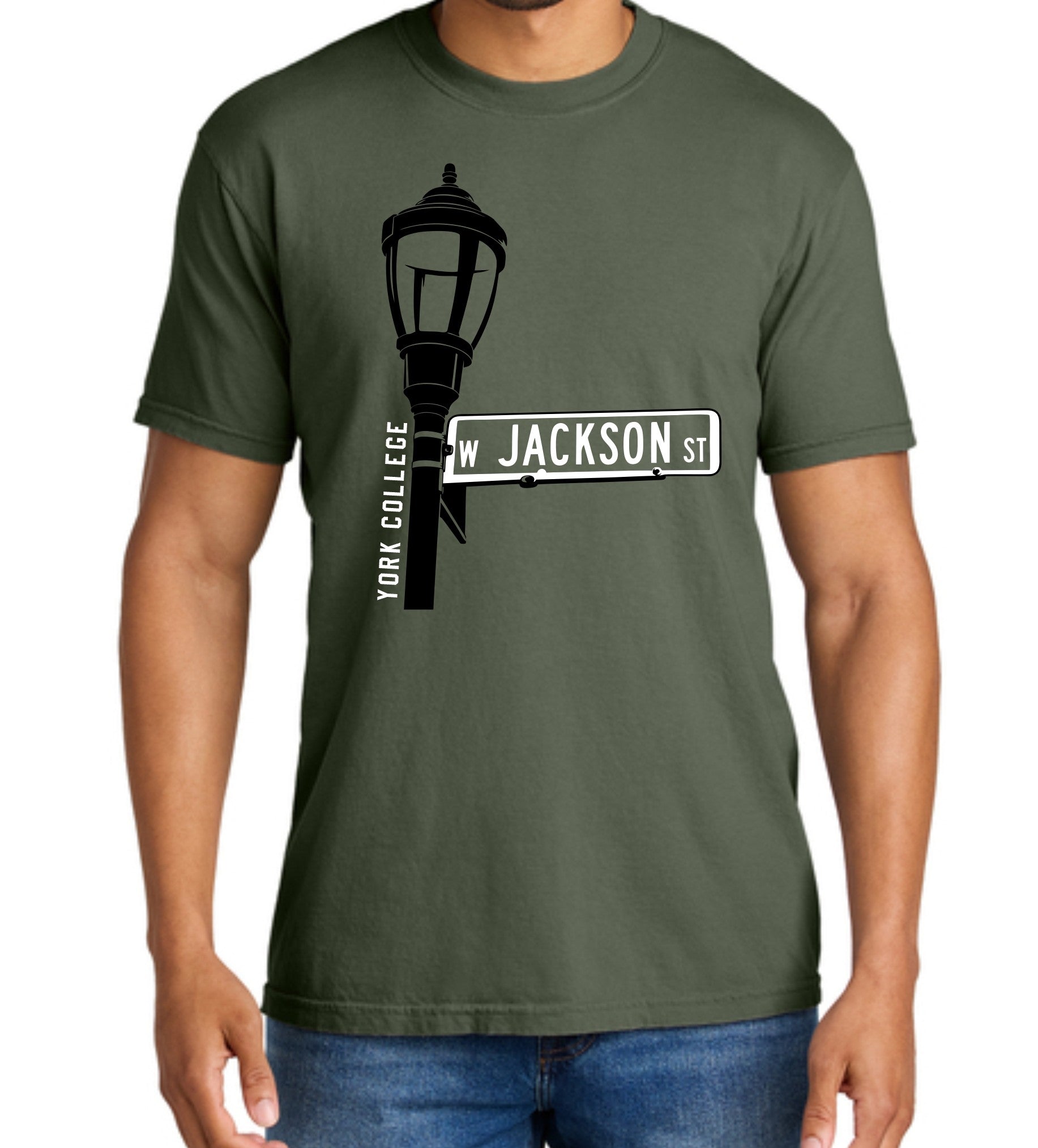 COMFORT COLORS YORK COLLEGE JACKSON ST T-SHIRT