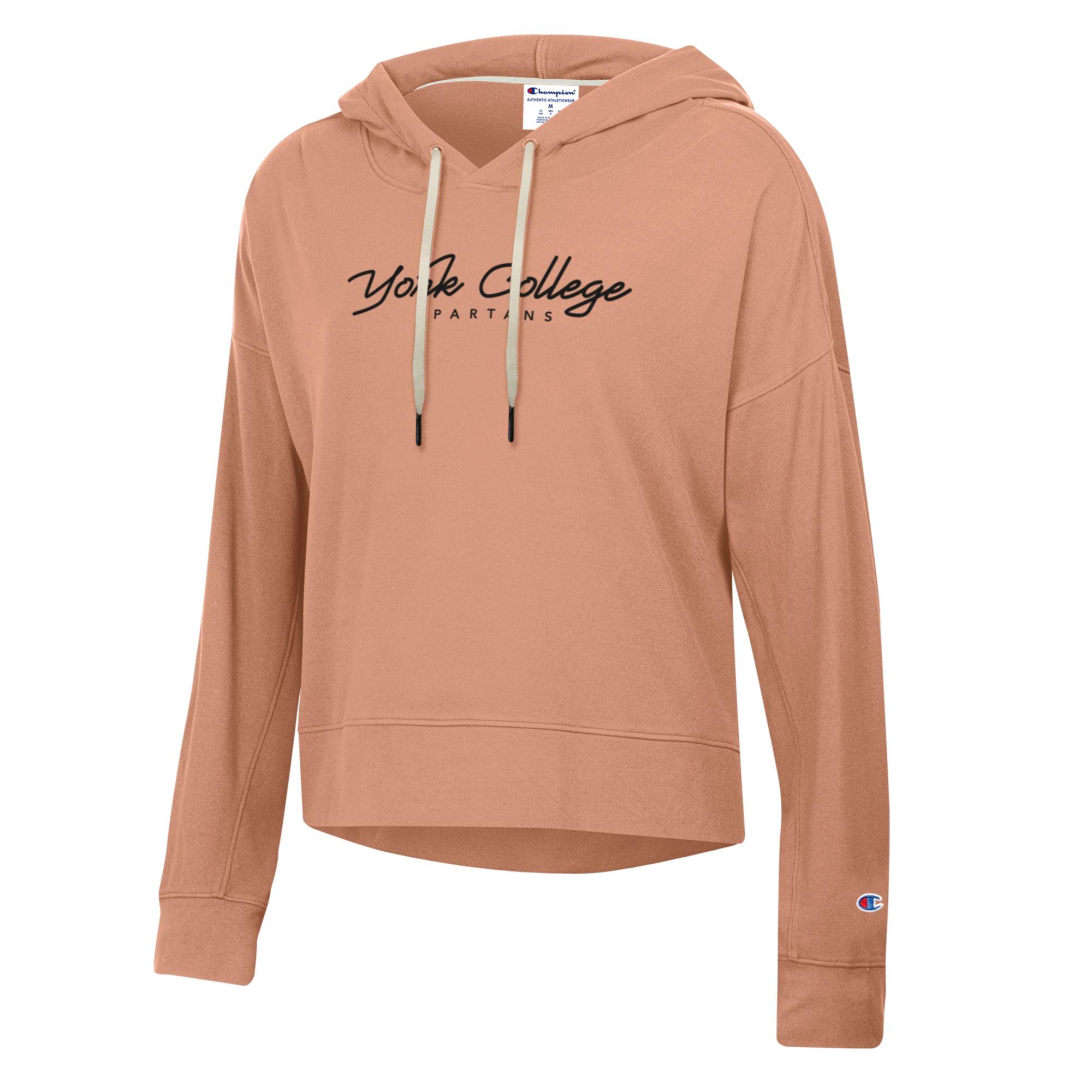 CHAMPION WOMEN'S SUEDE TOUCH HOODED SWEATSHIRT