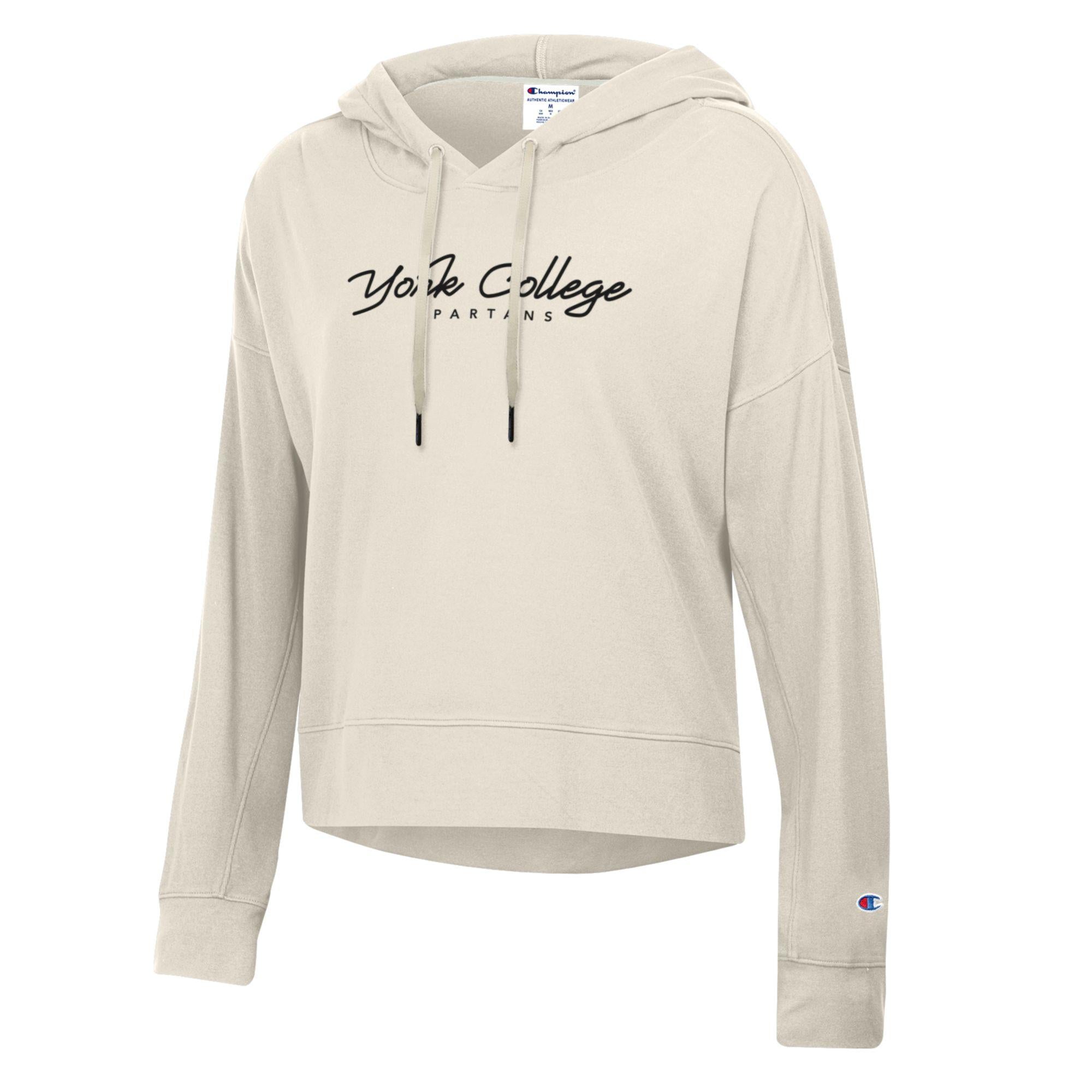 CHAMPION WOMEN'S SUEDE TOUCH HOODED SWEATSHIRT