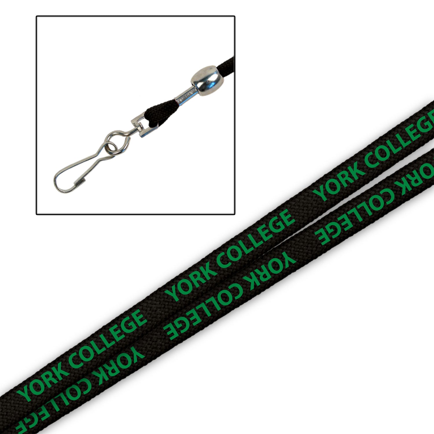 Lanyard: York College Printed - 3/8" - Various Colors