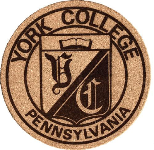 TRIVET, CORK ROUND WITH YCP LOGO