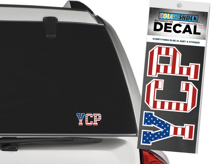 Decal: YCP American Flag - 5.5" x 3"