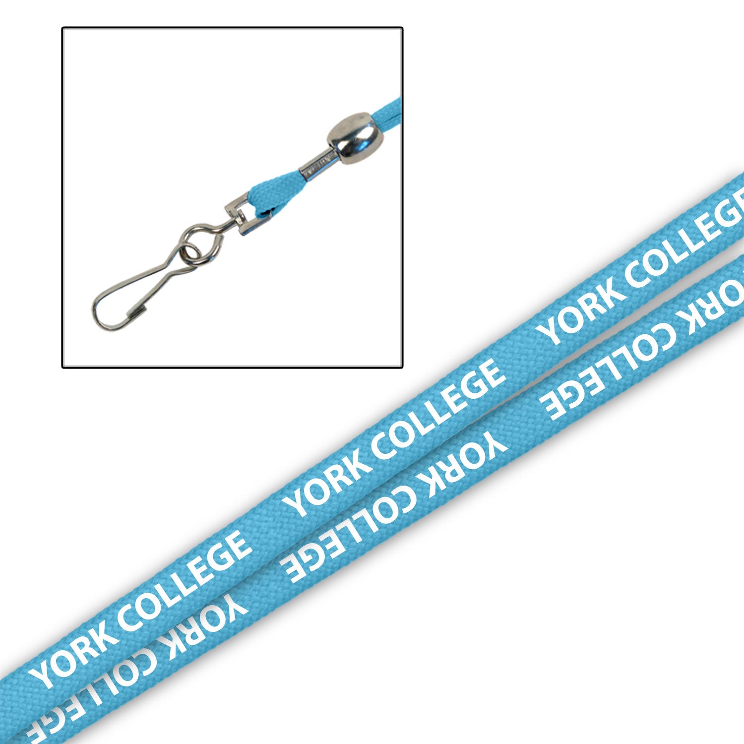 Lanyard: York College Printed - 3/8" - Various Colors