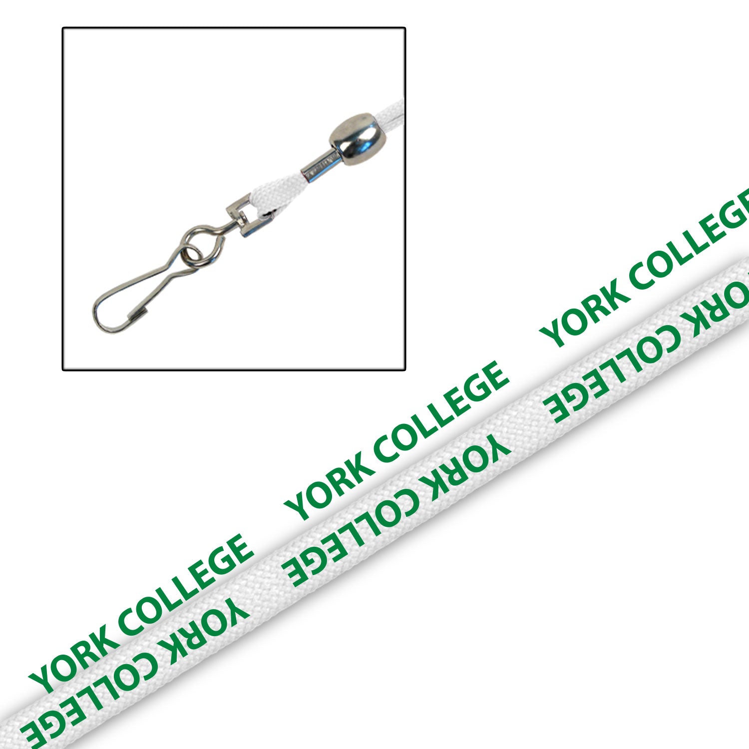 Lanyard: York College Printed - 3/8" - Various Colors