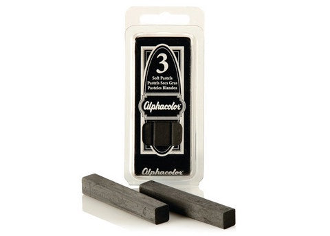 Charcoal: Alphacolor Soft Pastel Set of 3 - Black