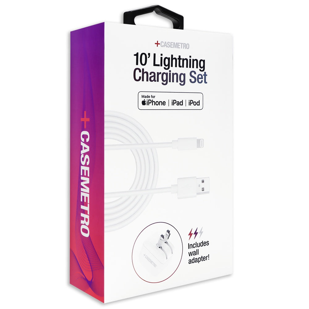 10′ Lightning Charging Set – includes Wall Adapter
