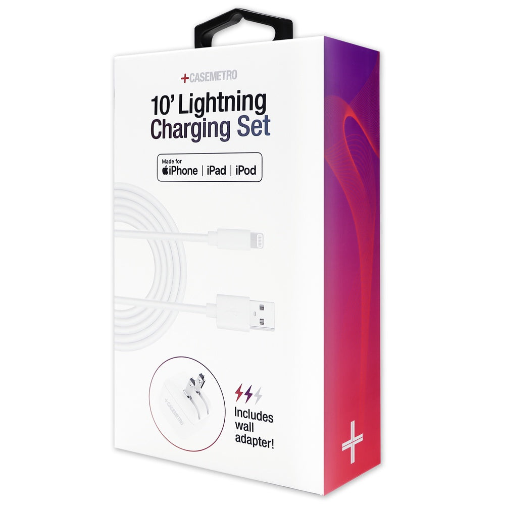 10′ Lightning Charging Set – includes Wall Adapter