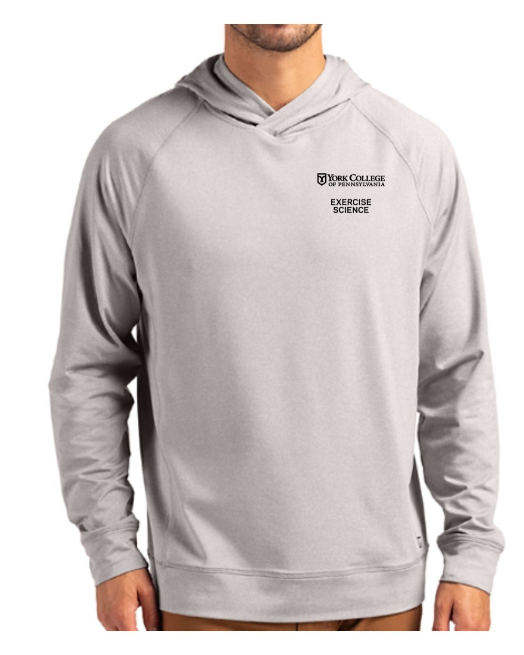 Special Order- Exercise Science- Cutter & Buck Adapt Recycled Soft Knit Stretch Mens Heathered Hooded Pullover