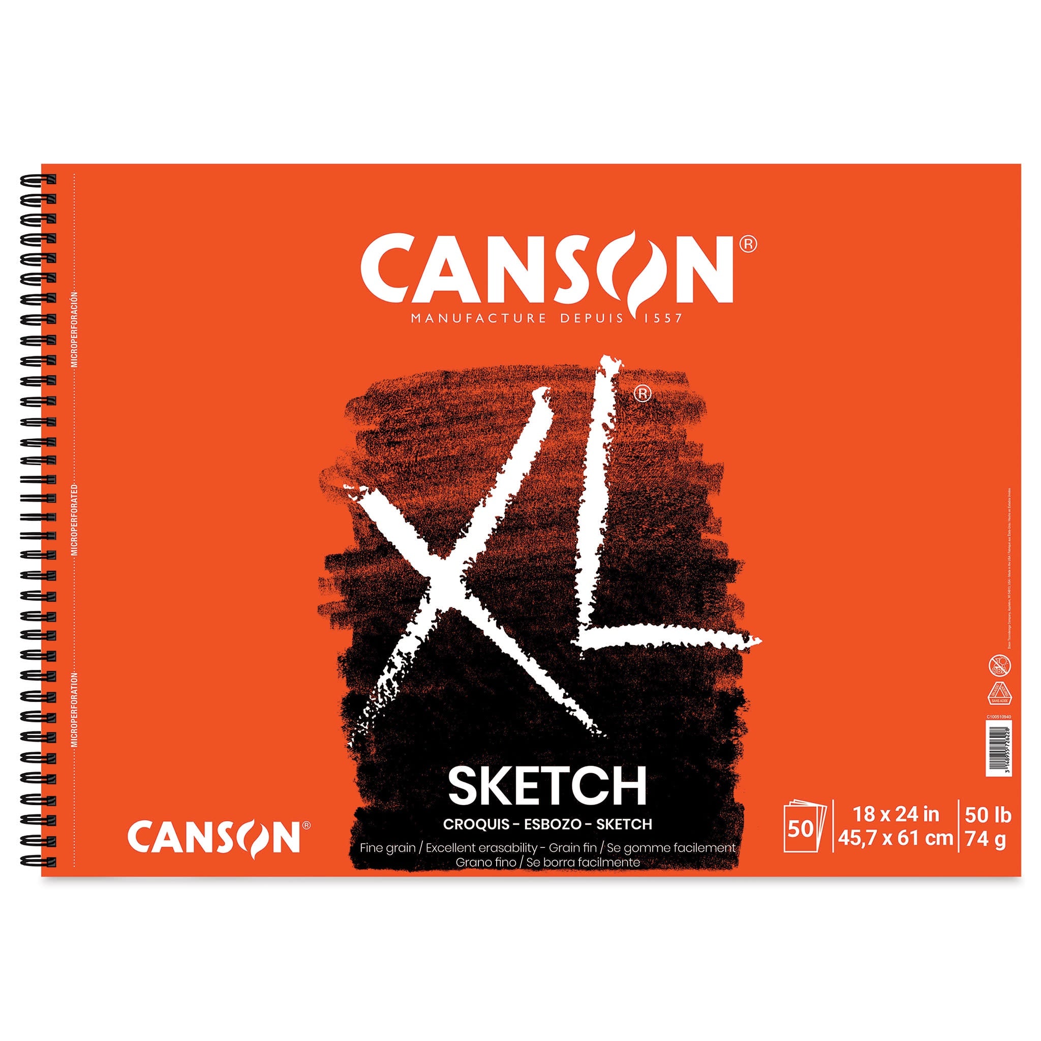 Paper: Canson XL Sketch Pad - 18x24 - 50lb - 100 Sheets