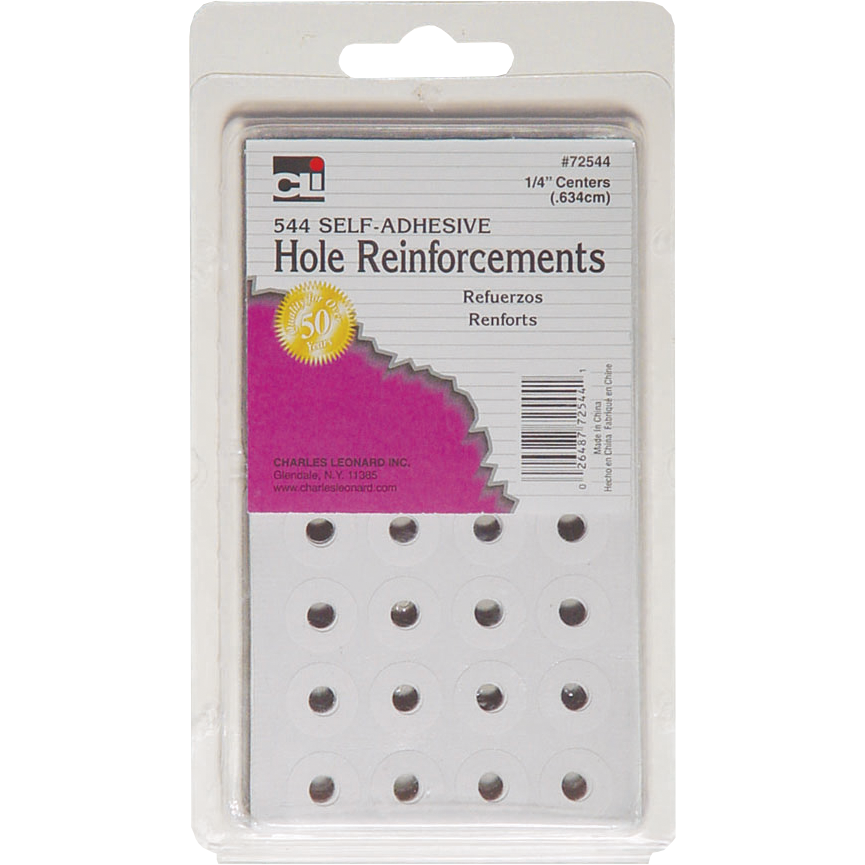 Self-Adhesive Reinforcement Labels - White - 544 Count