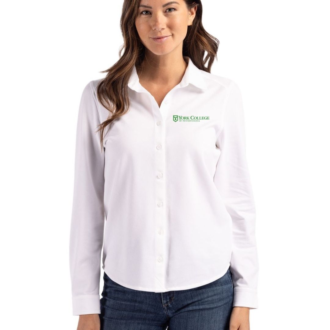 BoT- CUTTER & BUCK WOMEN'S YORK LONG SLEEVE BUTTON DOWN SHIRT