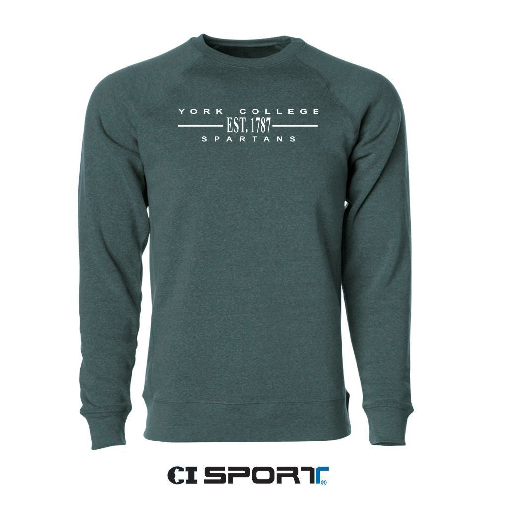 CI SPORT YORK COLLEGE RAGLAN CREW SWEATSHIRT