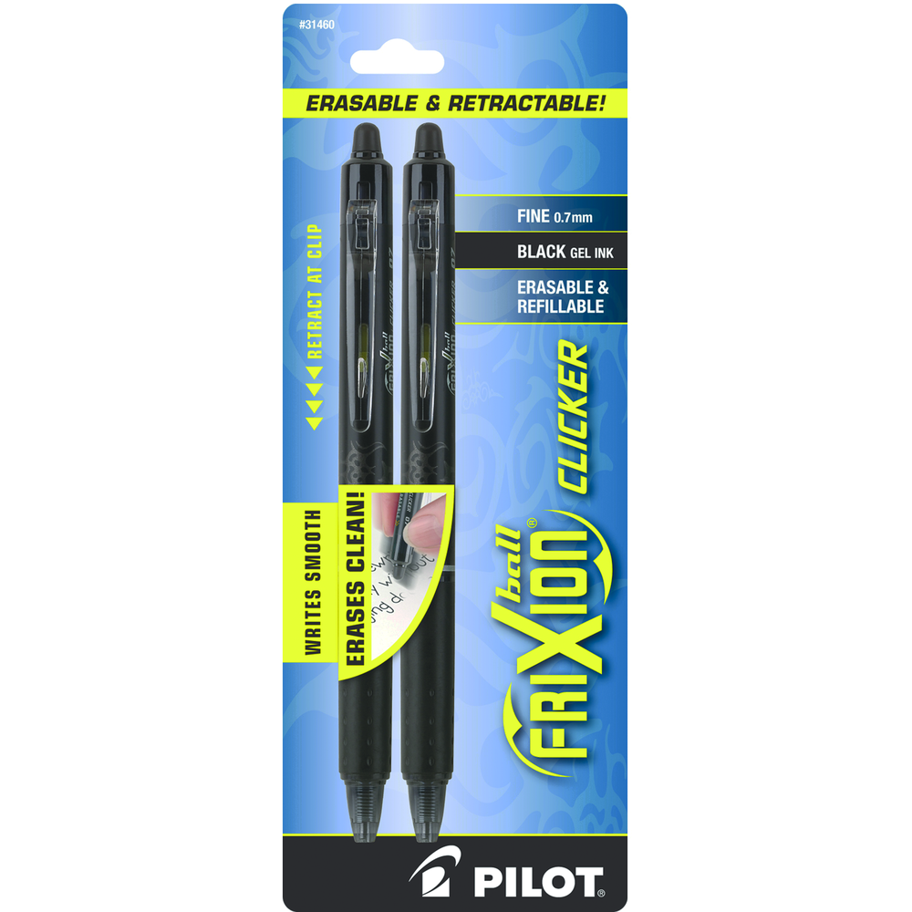 Rocketbook: Pilot FriXion Clicker Retractable Erasable Gel Pen - Black .7mm - 2Pk