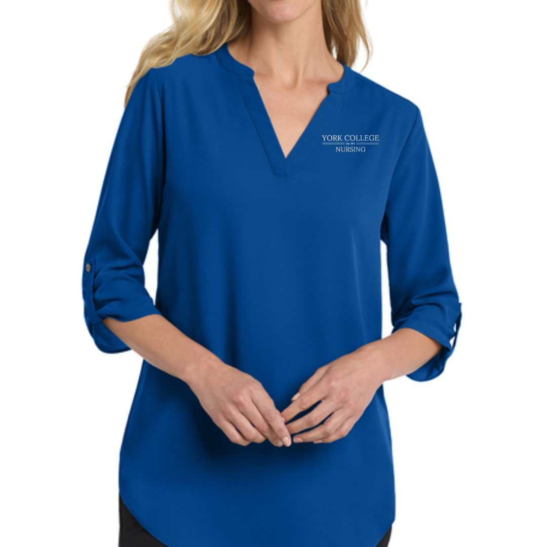 NURSING EMP SHOP - PORT AUTHORITY WOMEN'S 3/4 SLEEVE TUNIC BLOUSE