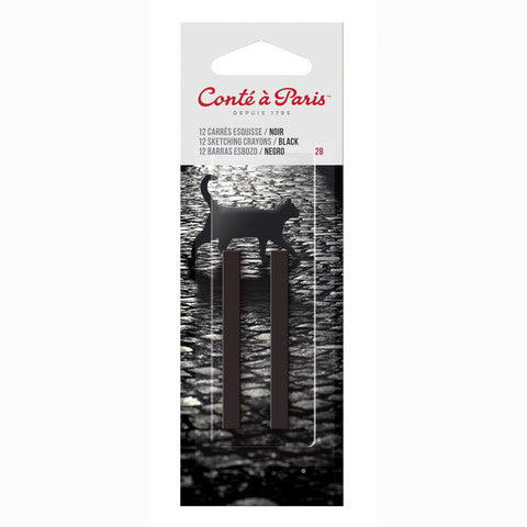 Conte Crayon: Black 2B - 2 Pack