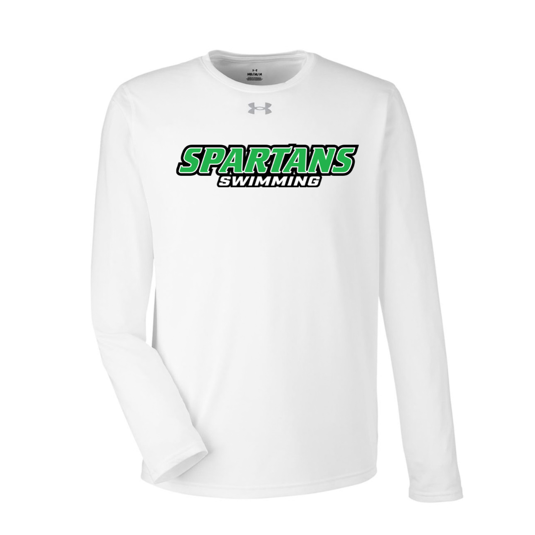 CUSTOM UNDER ARMOUR TECH TEAM LONG SLEEVE T-SHIRT - SWIMMING