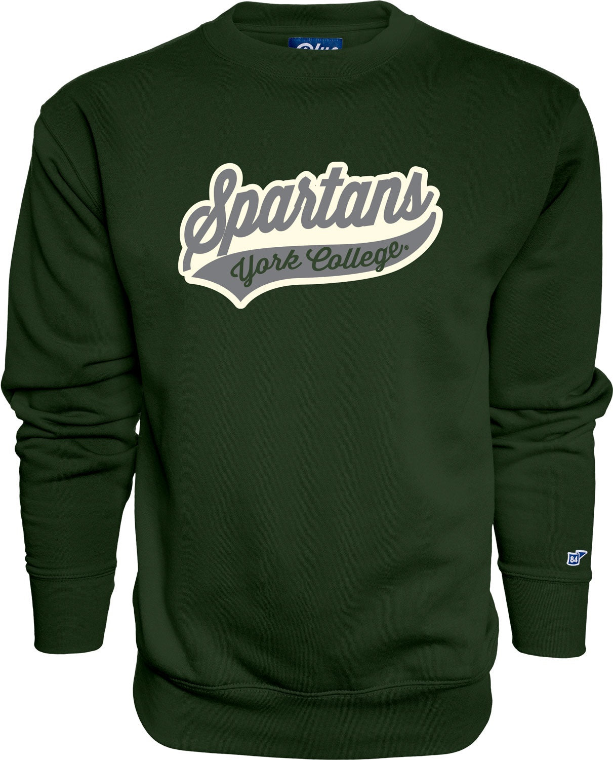BLUE 84 VINTAGE FELT SPARTANS CREWNECK