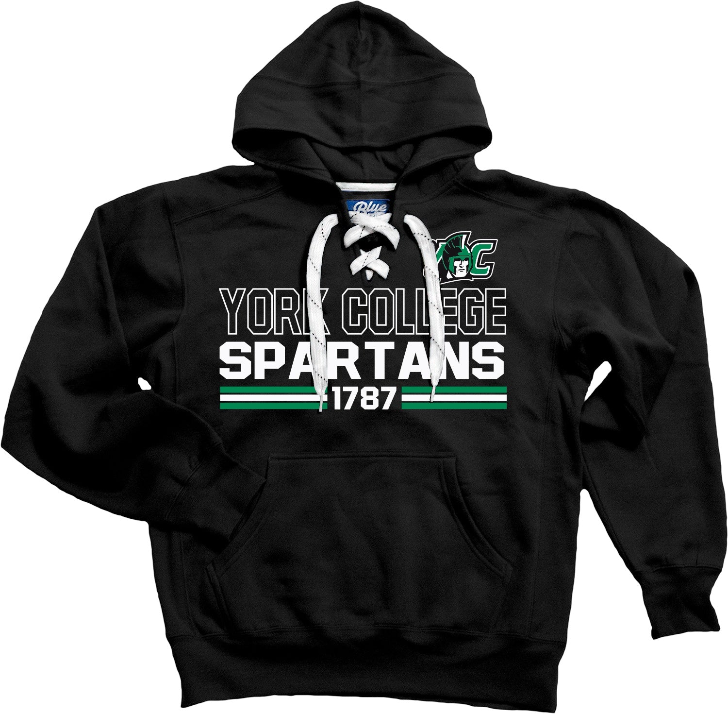 BLUE 84 YORK COLLEGE HOCKEY HOODED SWEATSHIRT