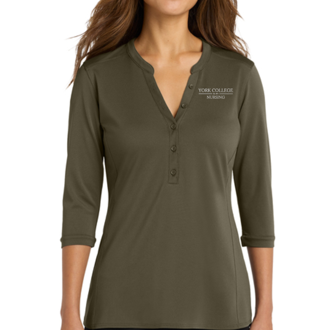 NURSING EMP SHOP - PORT AUTHORITY WOMEN'S UV CHOICE PIQUE HENLEY