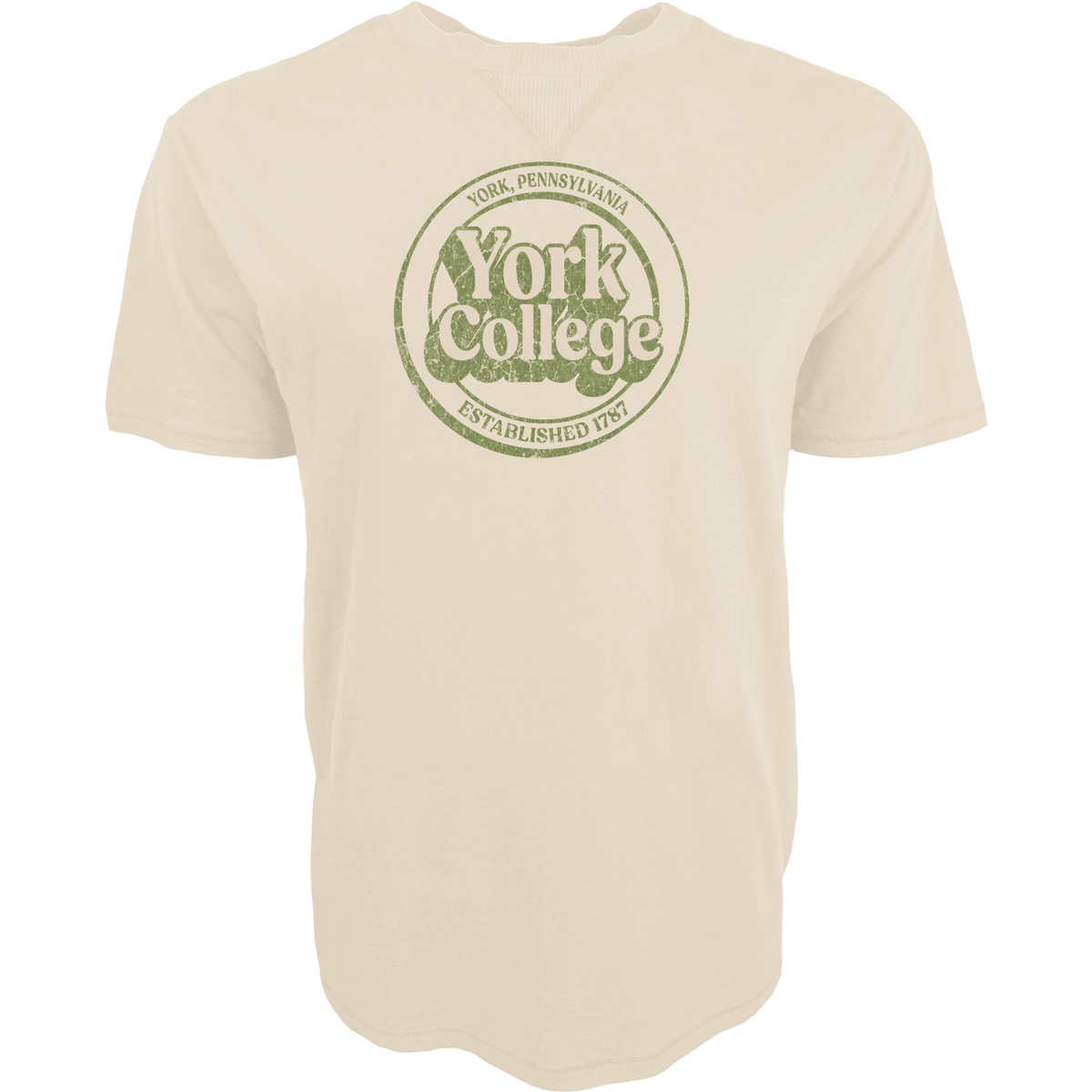 BLUE 84 SANDED YORK COLLEGE CIRCLE T-SHIRT