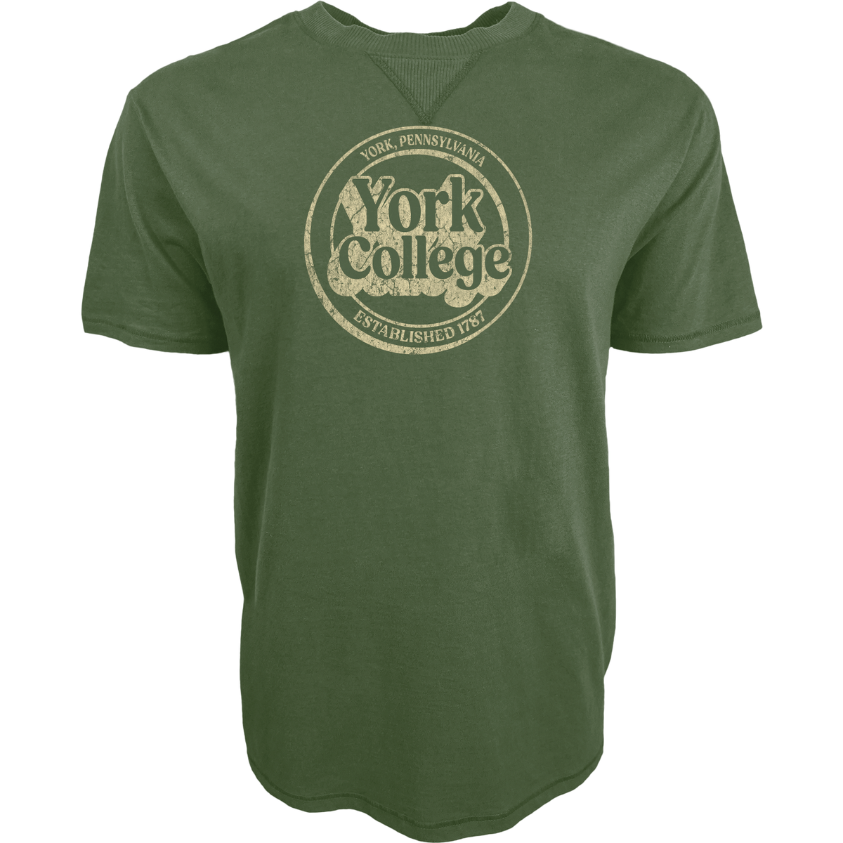 BLUE 84 SANDED YORK COLLEGE CIRCLE T-SHIRT