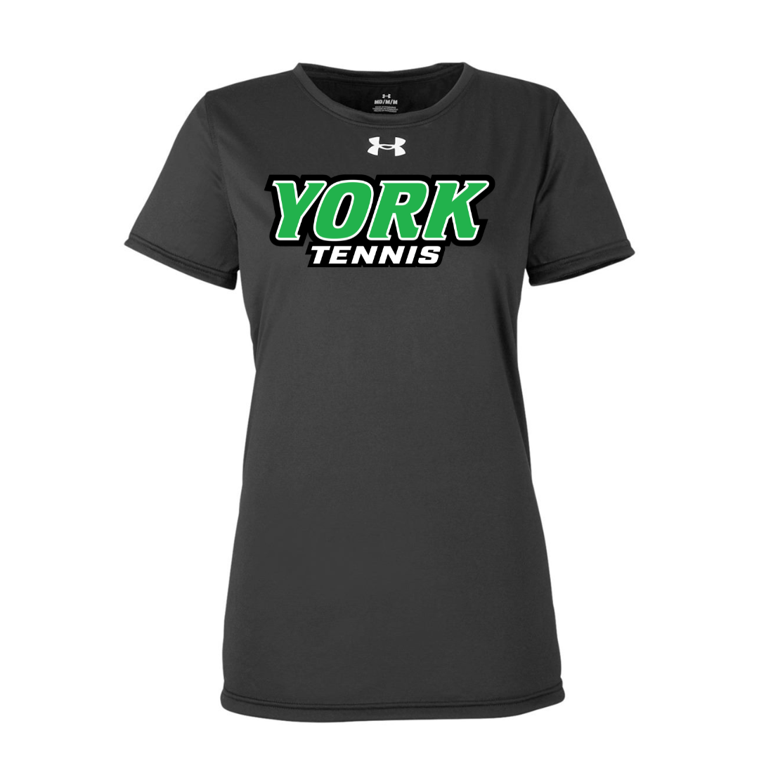 CUSTOM UNDER ARMOUR WOMEN'S TECH TEAM SHORT SLEEVE T-SHIRT - TENNIS