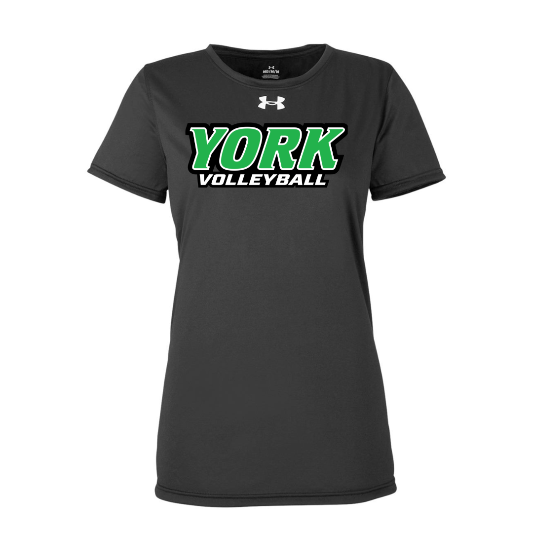 CUSTOM UNDER ARMOUR WOMEN'S TECH TEAM SHORT SLEEVE T-SHIRT - VOLLEYBALL