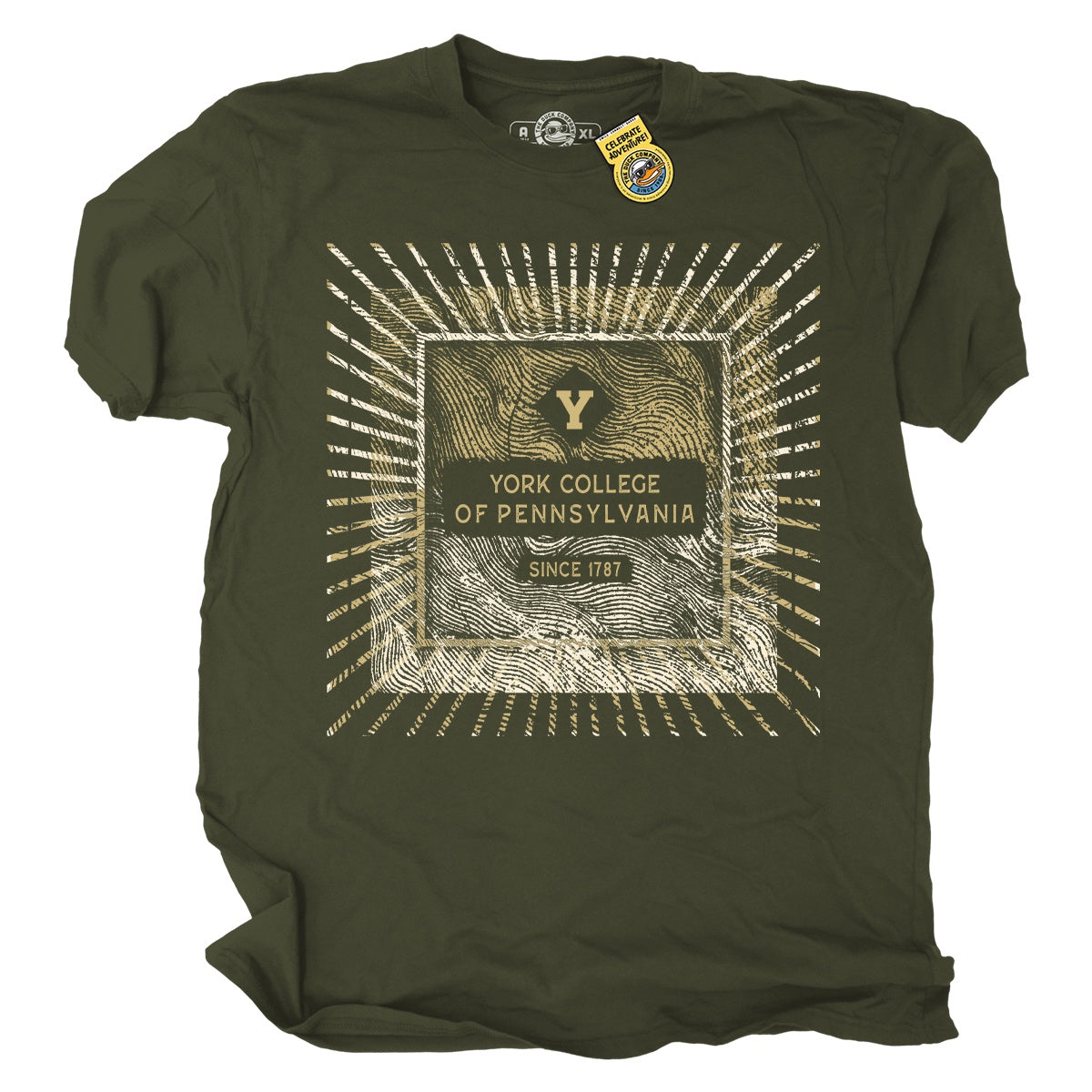 DUCK CO OBLIQUE YORK COLLEGE SHORT SLEEVE T-SHIRT