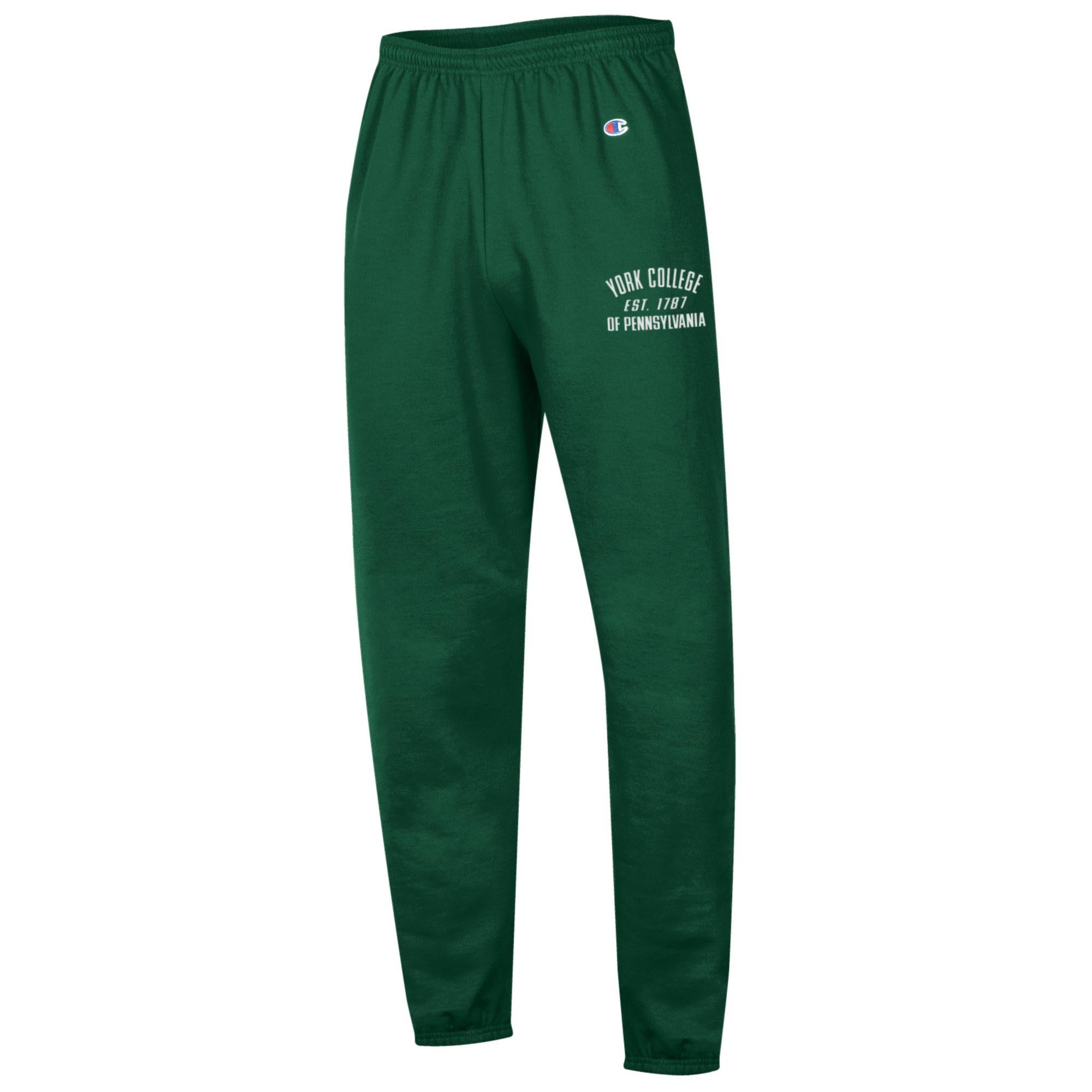 CHAMPION YORK COLLEGE POWERBLEND BANDED BOTTOM SWEATPANT